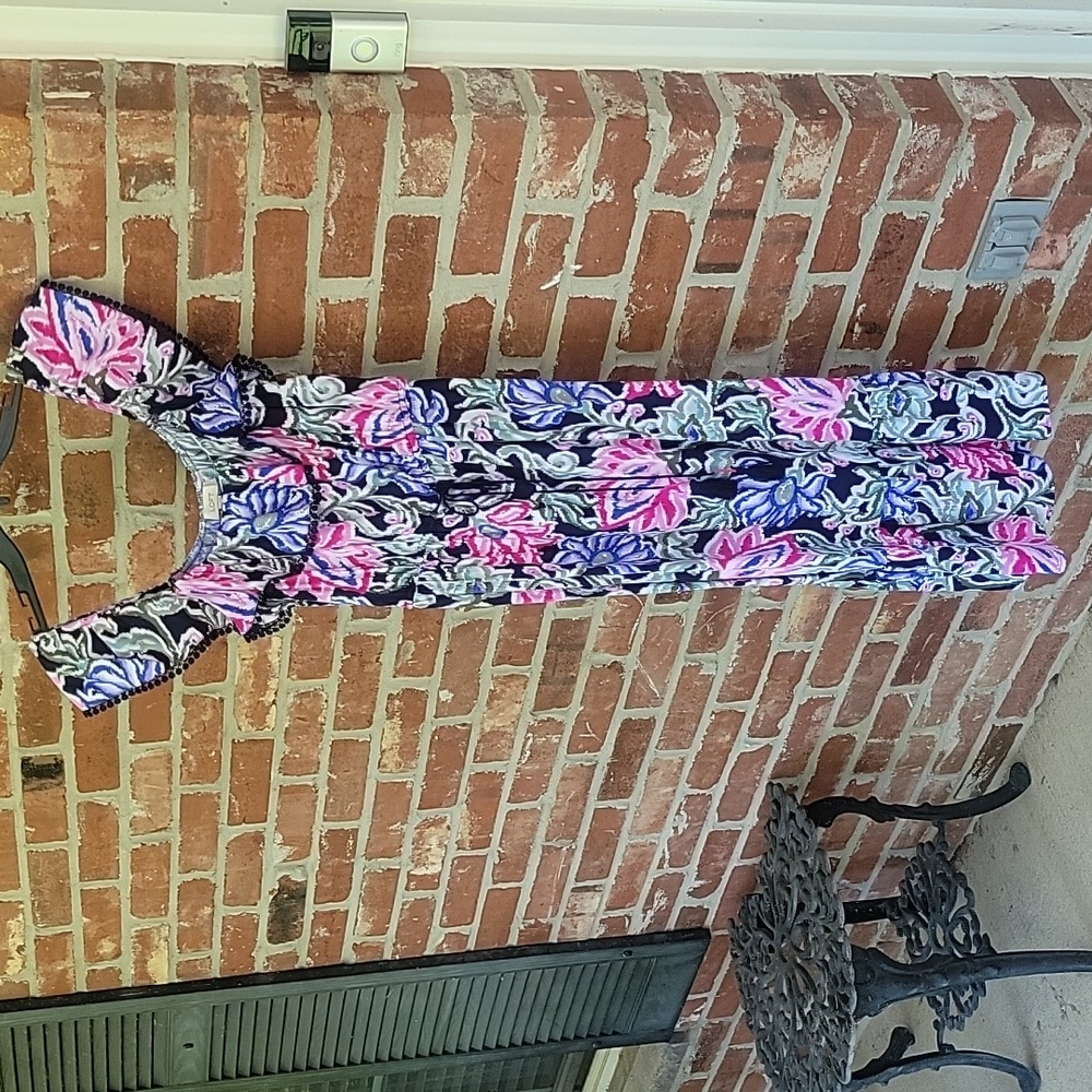 Loft Floral Tie Waist Dress